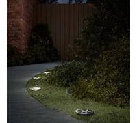 vidaXL Lampes solaires au sol avec piquet de terre 12 pcs. Blanc chaud