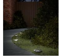 vidaXL Lampes solaires au sol avec piquet de terre 12 pcs. Blanc chaud