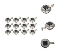 vidaXL Lampes solaires d'extérieur 12 pcs. LED Ronde 12 cm Blanc - Eclairage extérieur