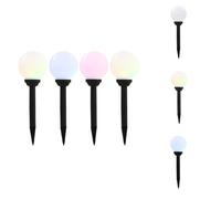 vidaXL Lampes solaires d'extérieur 4 pcs. LED Boule 15 cm RGB - Éclairage extérieur