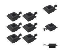 vidaXL Lampes solaires d'extérieur 6 LED Carré 12 cm Noir - éclairage extérieur
