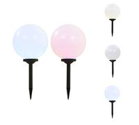 vidaXL Lampes solaires d'extérieur, lot de 2, LED sphériques, 30 cm, RGB - Éclairage extérieur