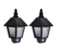 vidaXL Lampes solaires - Noir