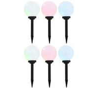 vidaXL Lampes solaires d'extérieur 6 pcs. Boule LED 20 cm RGB
