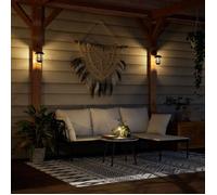 vidaXL Lanternes murales solaires d'extérieur 2 pcs blanc