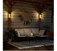 vidaXL Lampes murales solaires d'extérieur 4 pcs. Blanc
