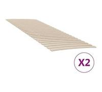 vidaXL Lattes de rechange pour sommier avec 48 lattes 2 pcs 70x200 cm, cadre de lit, sommier, Latte de rechange pour sommier 3203723 Blanc G
