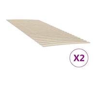 vidaXL Lot de 2 sommiers pliants avec 48 lattes, 100 x 200 cm, style moderne