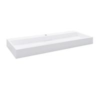 vidaXL Lavabo 120 x 46 x 11 cm Fonte minérale/fonte de marbre blanc