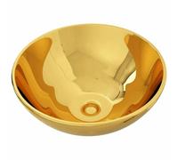 vidaXL lavabo 32,5 x 14 cm céramique Golden