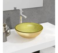 vidaXL Lavabo Ø35 cm - Doré