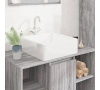 vidaXL Lavabo 37x37 cm Blanc