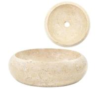 vidaXL Lavabo 40 x 12 cm Marbre Crème 142767