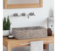 vidaXL Lavabo 45x30x12 cm marbre gris brillant