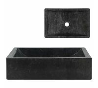vidaXL Lavabo 45x30x12 cm marbre noir brillant