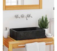 vidaXL Lavabo 45x30x12 cm marbre noir brillant