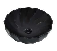vidaXL Lavabo 46 x 17 cm Céramique noire