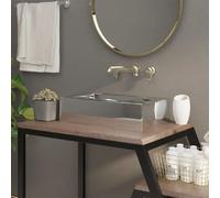 vidaXL Lavabo 49x25 - Argenté
