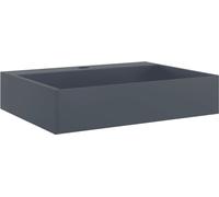 vidaXL Lavabo 50x38x11 cm fonte minérale/fonte de marbre anthracite