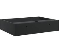 vidaXL Lavabo 50x38x11 cm Fonte minérale/fonte de marbre noir mat