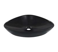 vidaXL Lavabo 58,5 x 39 x 14 cm Céramique Noir