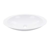 vidaXL Lavabo 59,3 x 35,1 x 10,7 cm Fonte minérale/fonte de marbre blanc