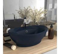 vidaXL Lavabo 59x39 - Bleu Mat
