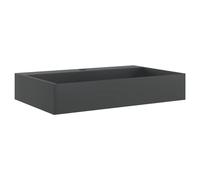 vidaXL Lavabo 60x38x11 cm Fonte minérale/fonte de marbre noir mat