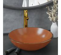 vidaXL Lavabo avec Robinet - Verre