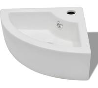 vidaXL Lavabo avec trop-plein 45 x 32 x 12,5 cm blanc