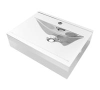 vidaXL Lavabo avec trop-plein 60x46x16 cm Céramique argentée