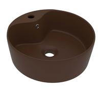 vidaXL Lavabo avec Trop-plein Vasque à Poser de Toilette Lave-mains de Salle de Bain Salle Cosmétique Maison Marron Foncé 147039 Marron G