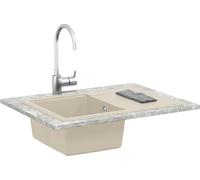 vidaXL Lavabo Beige 670 x 460 mm 80% quartz et 20% résine