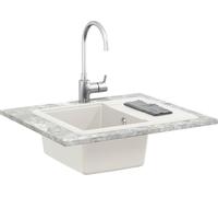 vidaXL Lavabo blanc 560 x 460 mm 80% quartz et 20% résine