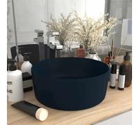 vidaXL Lavabo Bleu Foncé Ø 40 cm