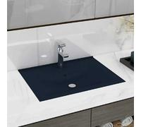 vidaXL Lavabo Bleu Foncé Mat