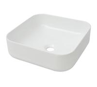 vidaXL Lavabo carré Céramique Blanc 39x39x13,5 cm