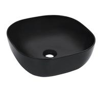 VidaXL Lavabo carré Céramique Noir