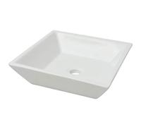 vidaXL Lavabo carrée Céramique Blanc 41,5 x 41,5 x 12 cm