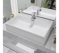 vidaXL Lavabo classique - Blanc