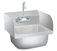 vidaXL Lavabo Commercial de Lavage des Mains avec Robinet Lave-Mains Vasque à Poser Cuisine de Cantine Restauration Atelier Acier Inoxydable