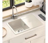 vidaXL Lavabo Beige 670 x 460 mm 80% quartz et 20% résine