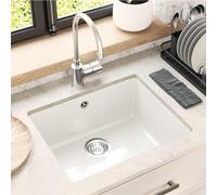 vidaXL Lavabo blanc 530 x 460 mm 80% quartz et 20% résine