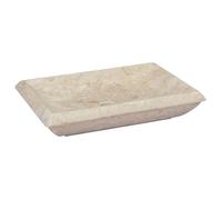 vidaXL Vasque à poser Crème 50x35x10 cm Marbre
