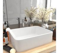 vidaXL Lavabo de Luxe Blanc Mat 41x30 cm