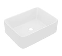 vidaXL Lavabo de luxe blanc mat 41x30x12 cm Céramique