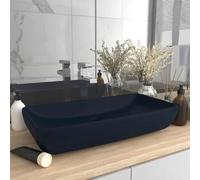 vidaXL Lavabo de Luxe - Bleu Foncé Mat