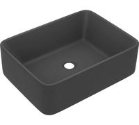 vidaXL Lavabo de luxe gris foncé mat 41x30x12 cm Céramique