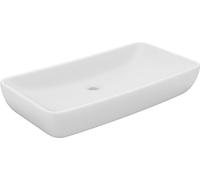 vidaXL Lavabo de luxe Rectangulaire Blanc Mat 71x38 cm Céramique