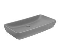 vidaXL Lavabo de luxe rectangulaire mat gris clair 71x38 cm céramique